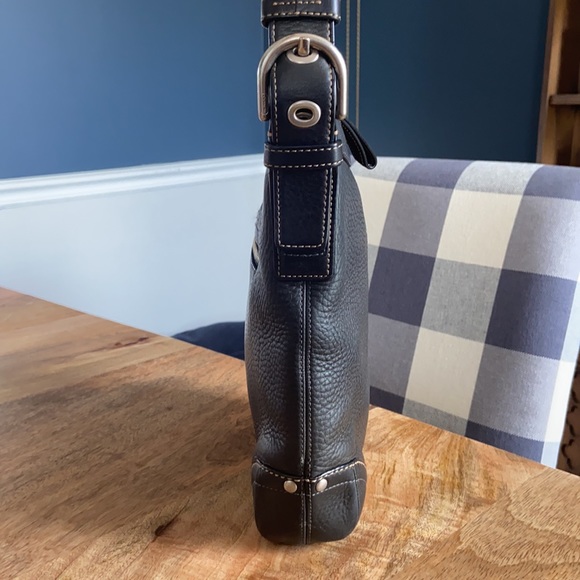 COACH Pebbled Leather Convertible Slim Bucket - Picture 6 of 10